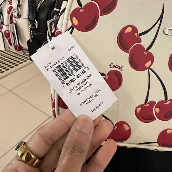 NWT❤️ COACH Mini Jamie Camera Bag With Cherry Print CROSSBODY CAB04 - Picture 5 of 9